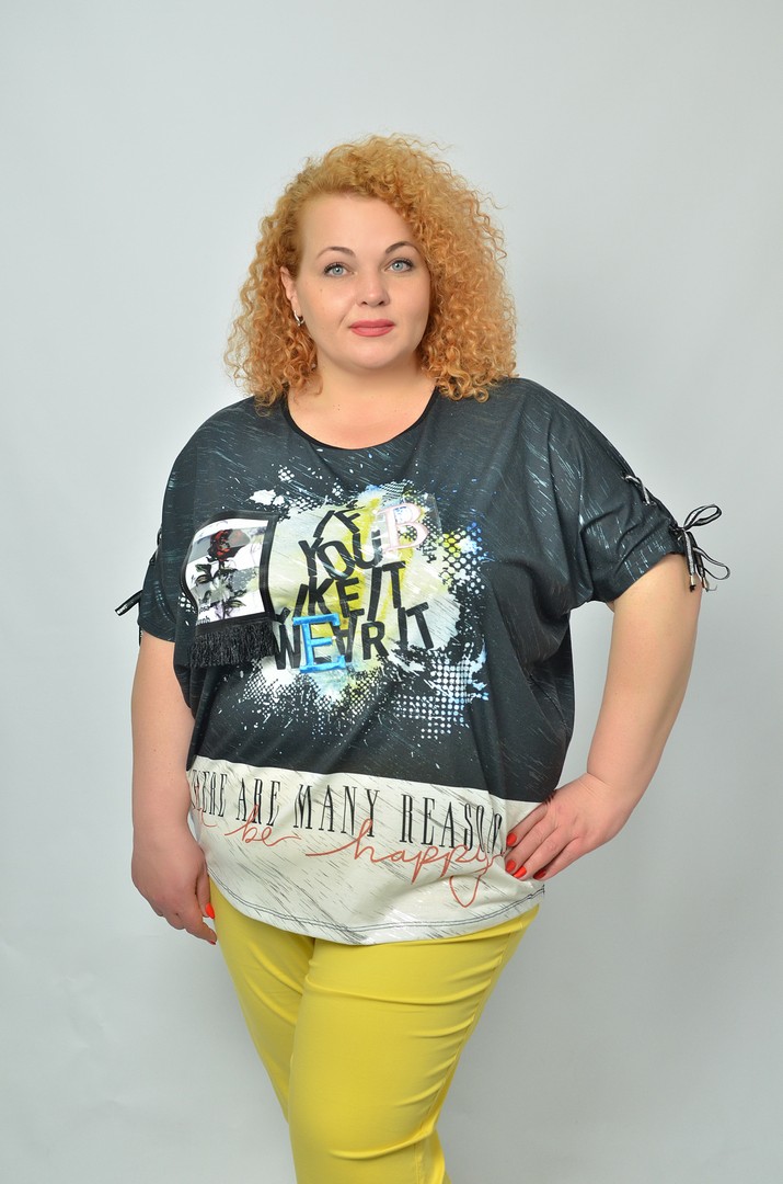 Туніка коротка пряма супер батал