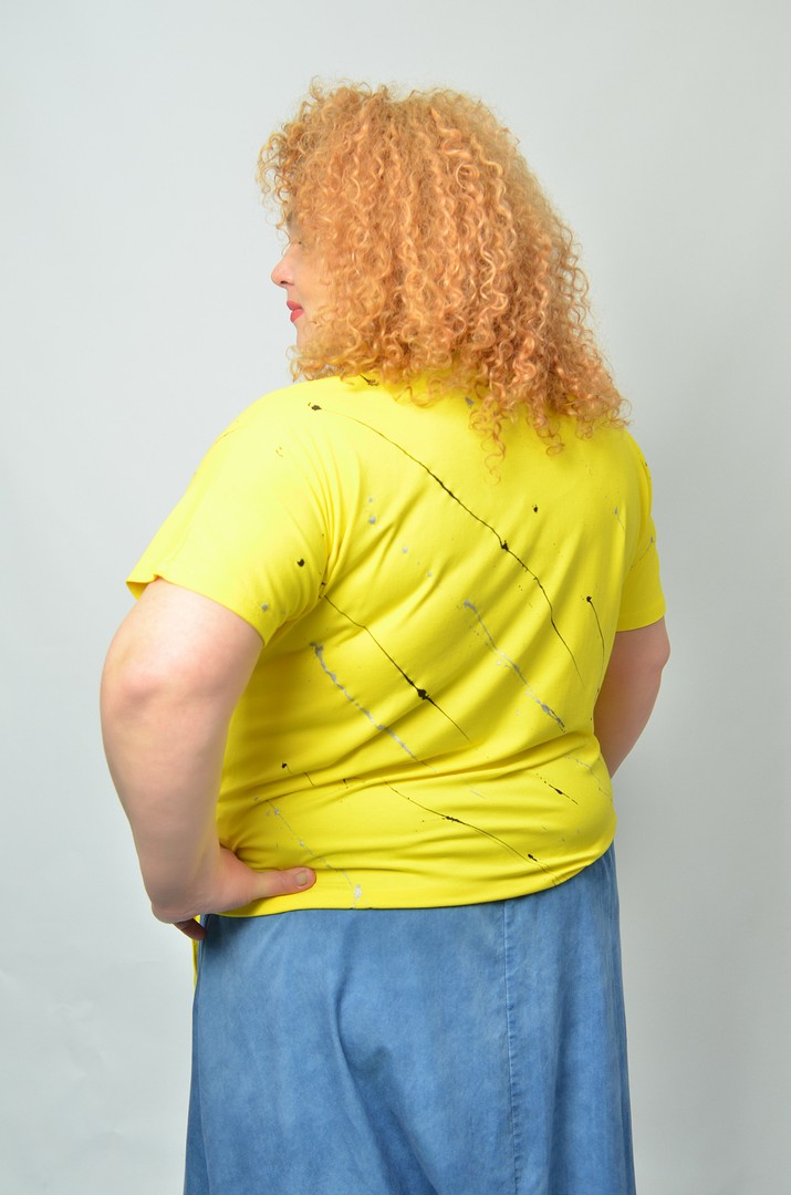 Блуза коротка трикотажна супер батал