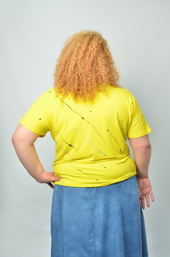 Блуза коротка трикотажна супер батал