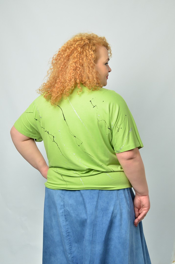 Блуза коротка трикотажна супер батал