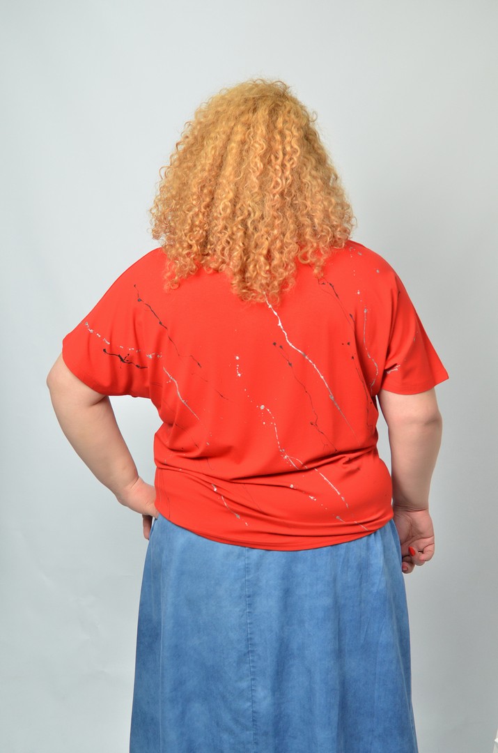 Блуза коротка трикотажна супер батал