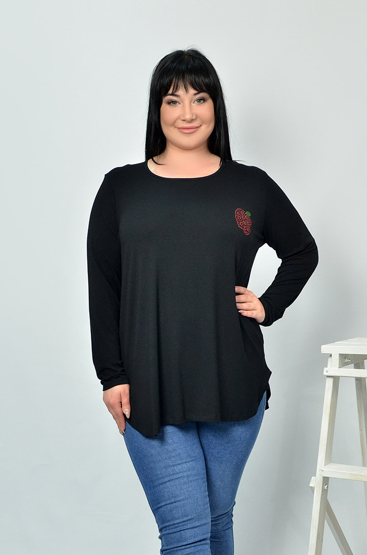 Блуза з довгим рукавом супер батал