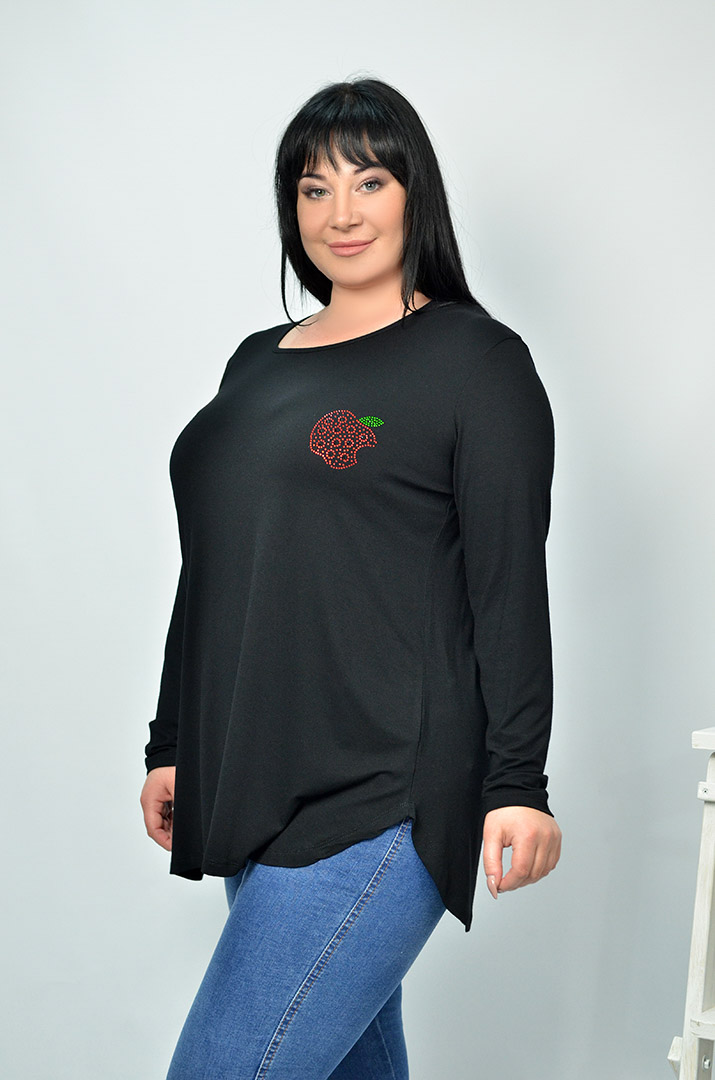 Блуза з довгим рукавом супер батал