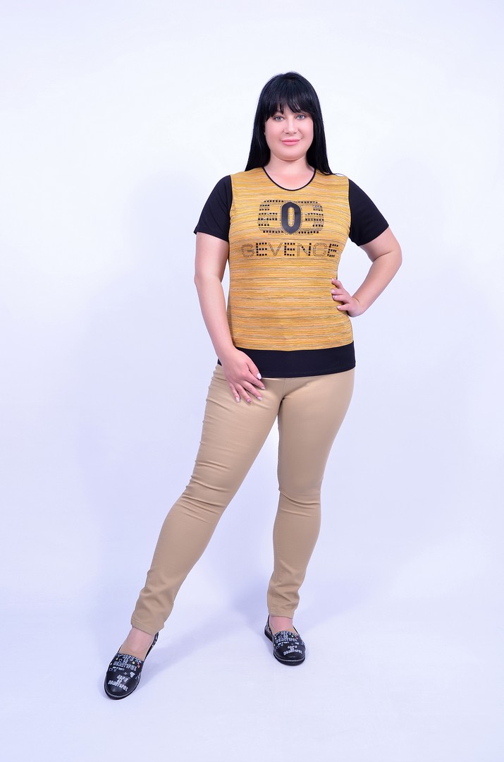 Джинсы зауженные однотонные батал