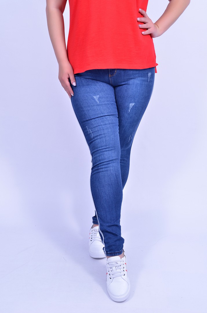 Джинсы узкие супер батал