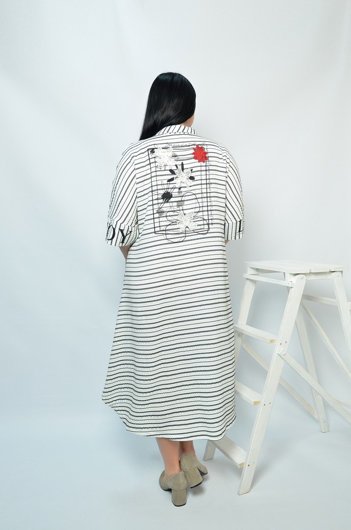 Сукня довга з кишенями батал