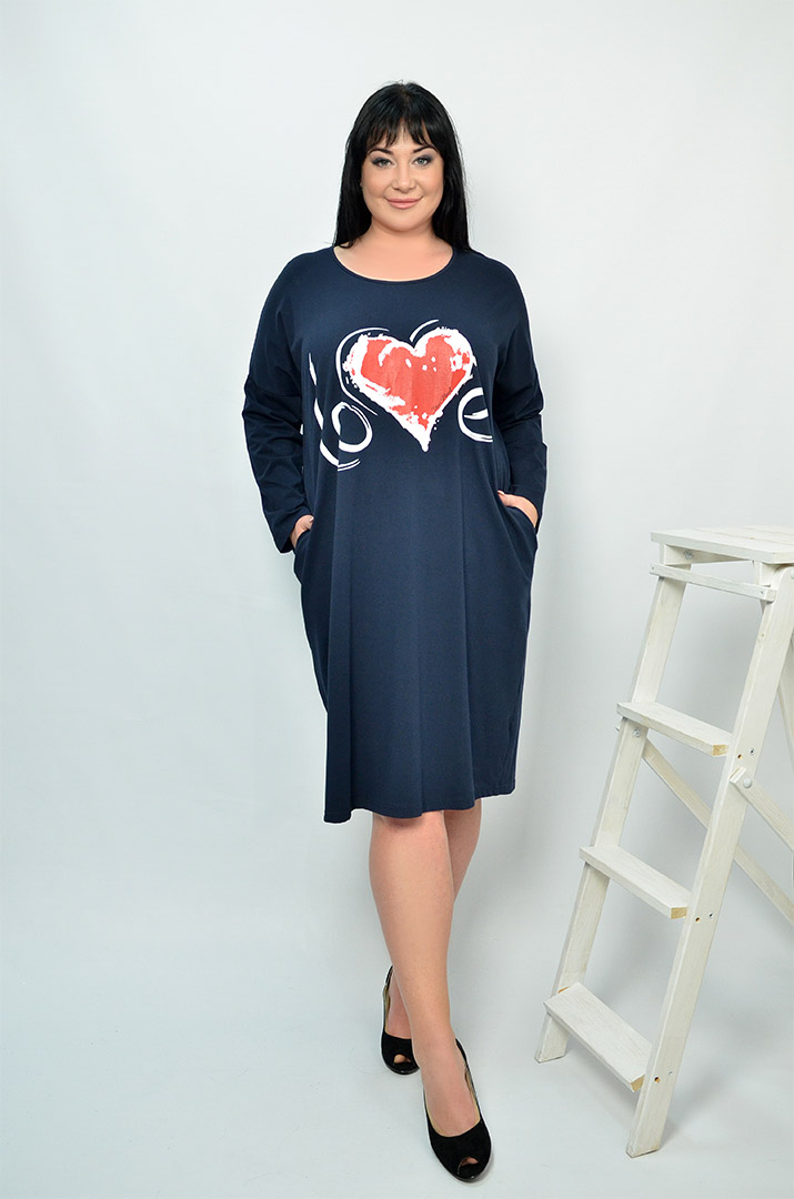 Сукня повсякденна з довгим рукавом