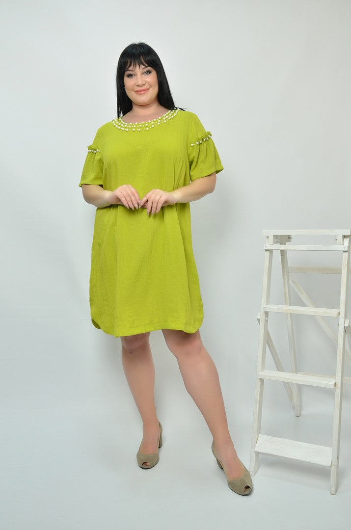 Стильна сукня-туніка батал