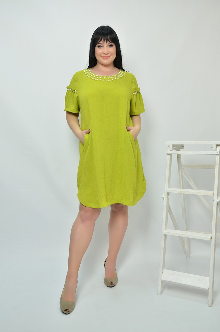 Стильна сукня-туніка батал