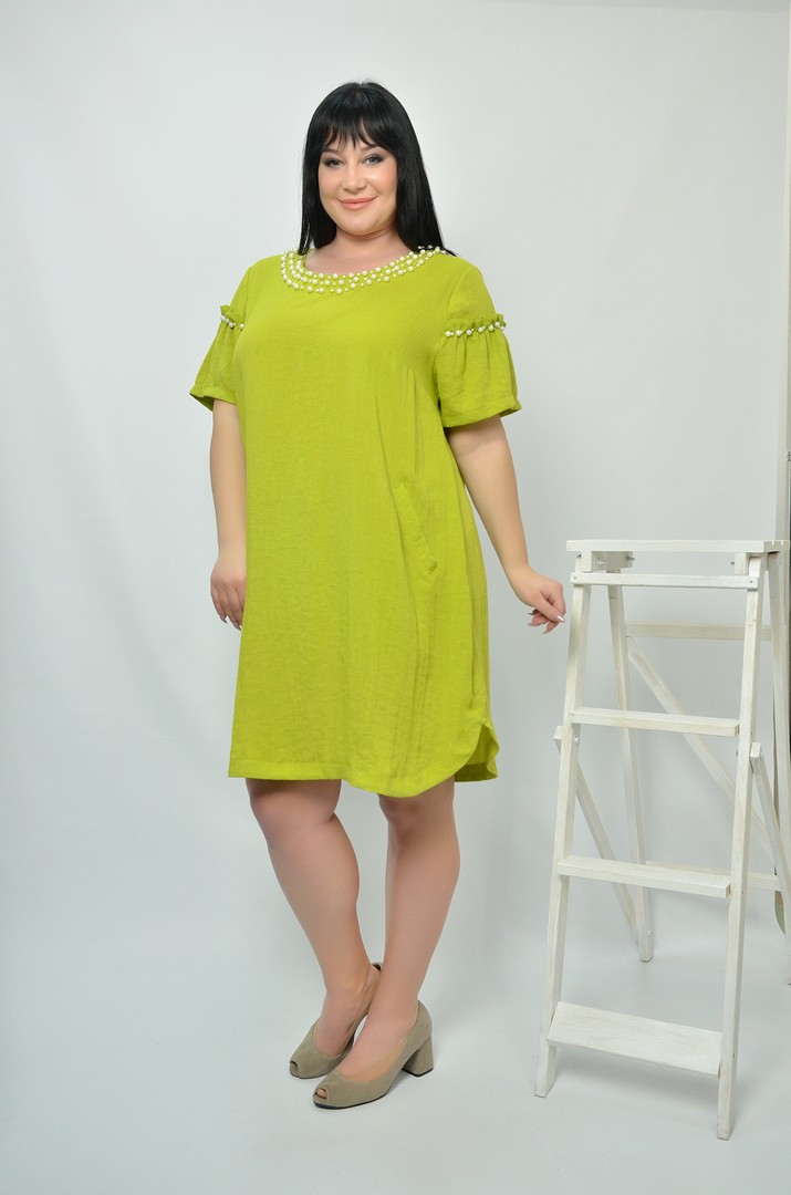 Стильна сукня-туніка батал