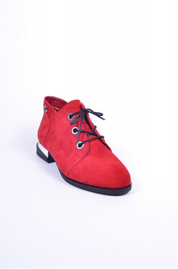 Ботинки замшевые красные больших размеров