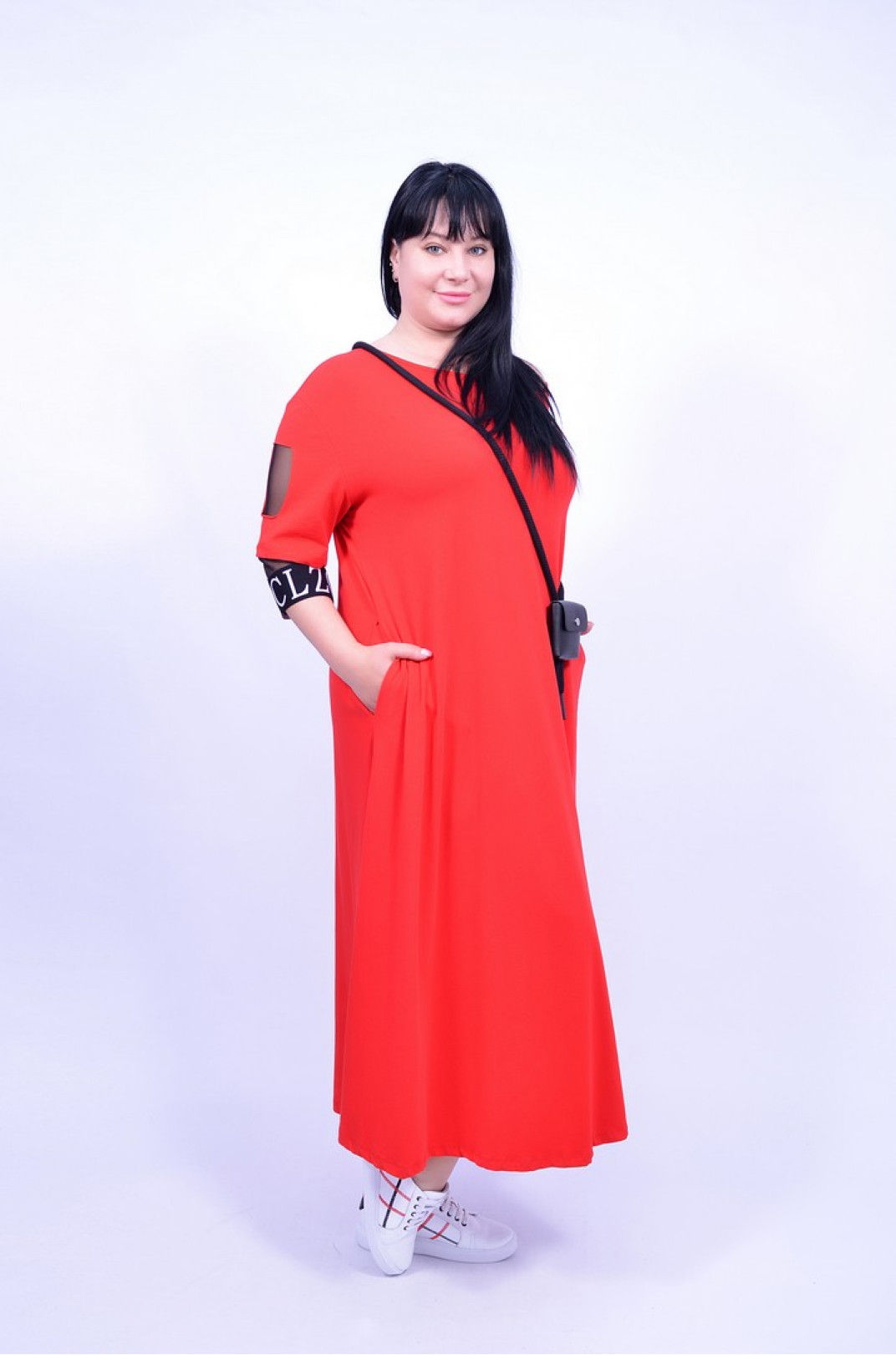 Платье с аксессуаром в комплекте батал