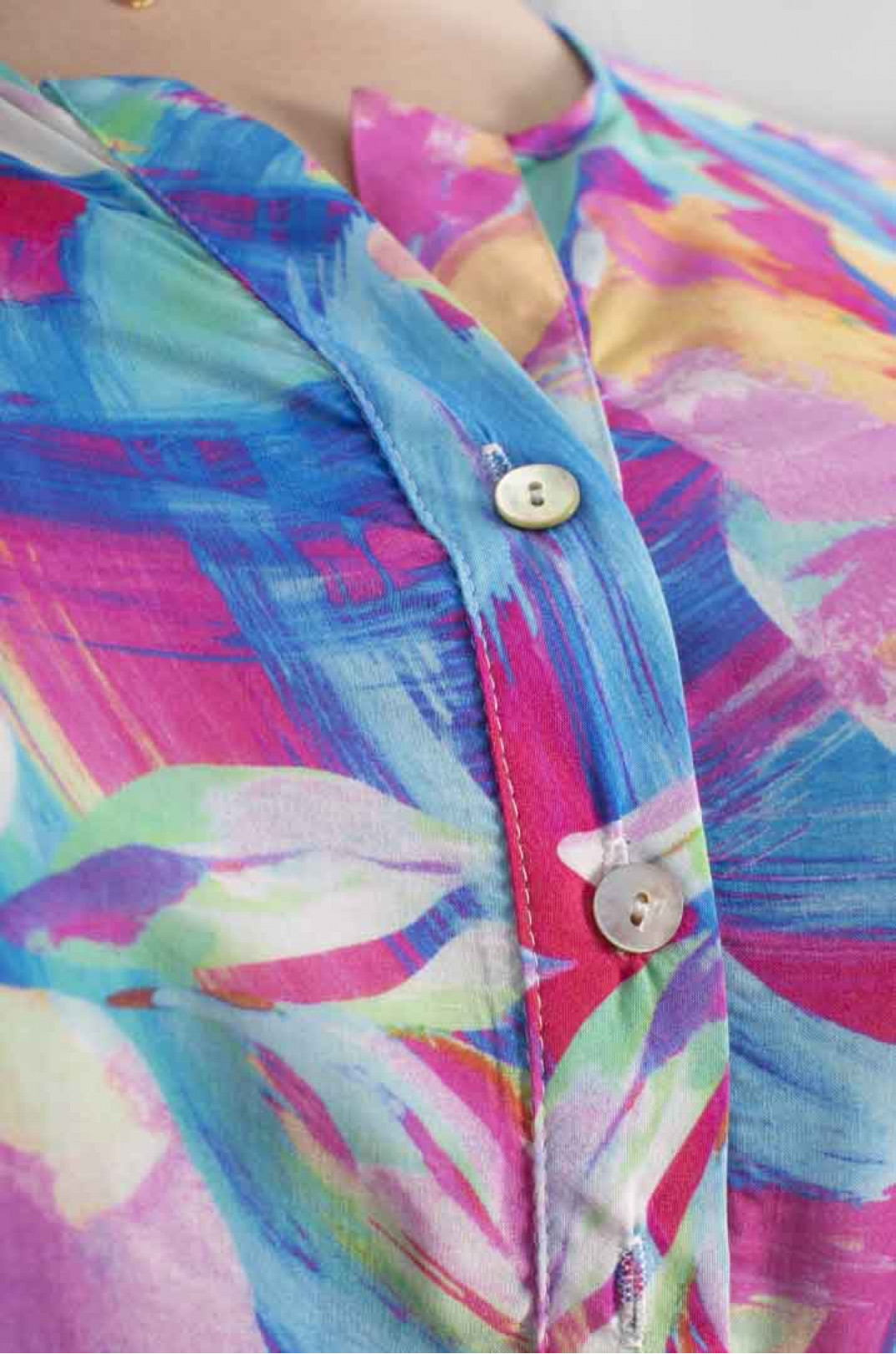Блуза яскравий принт супер батал