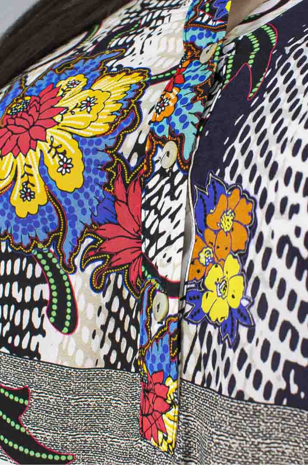 Блузка длинная разноцветная супер батал