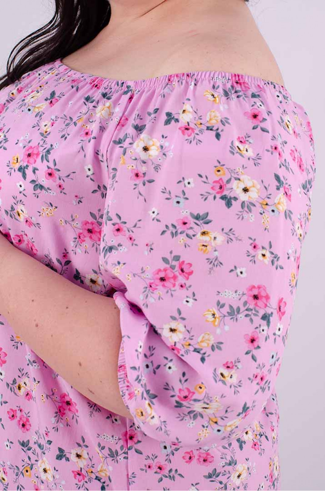 Шпапельная цветочная блуза супер батал