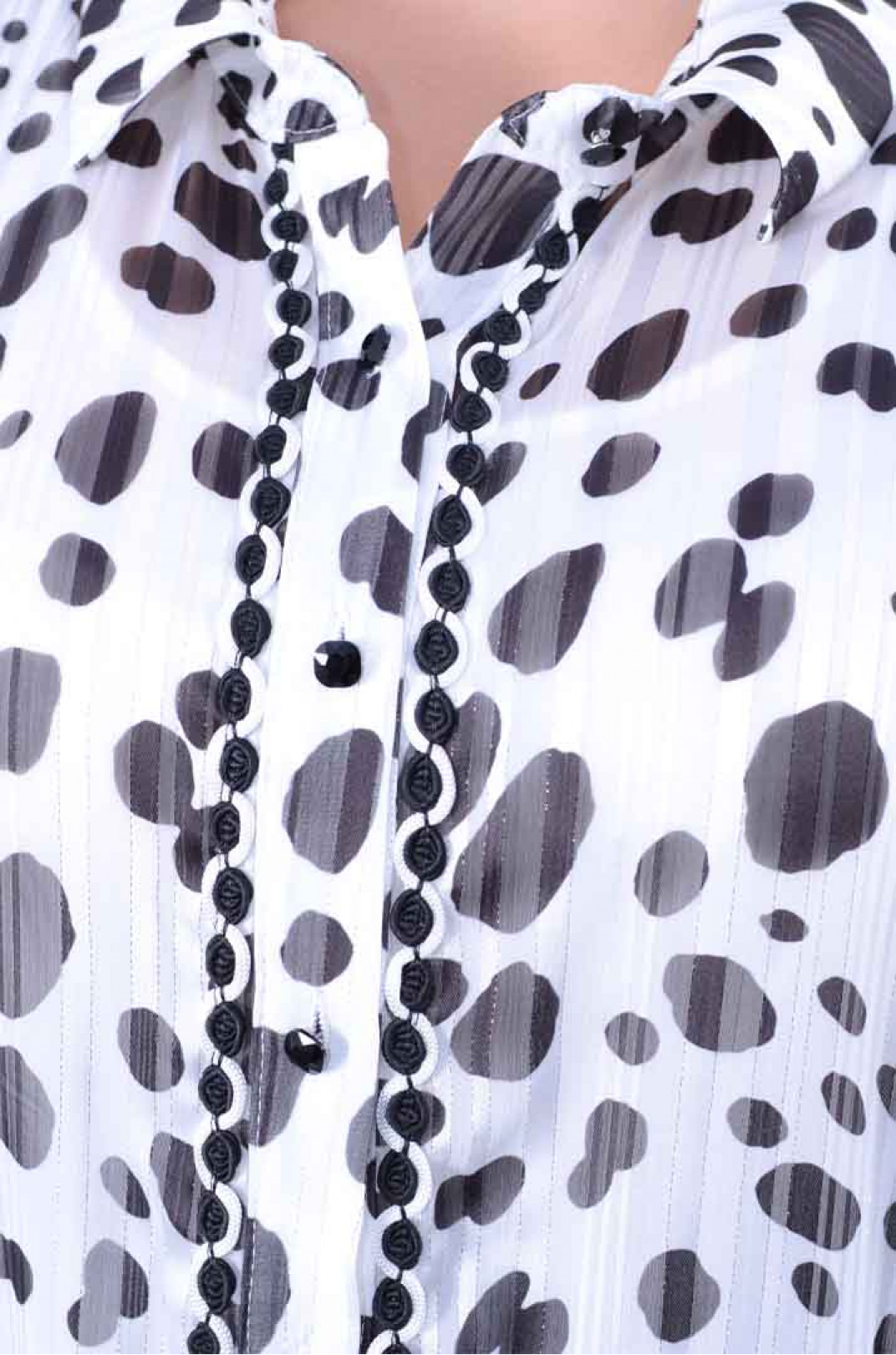 Блуза-двойка удлиненная с принтом супер батал