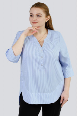 Блуза в смужку великих розмірів