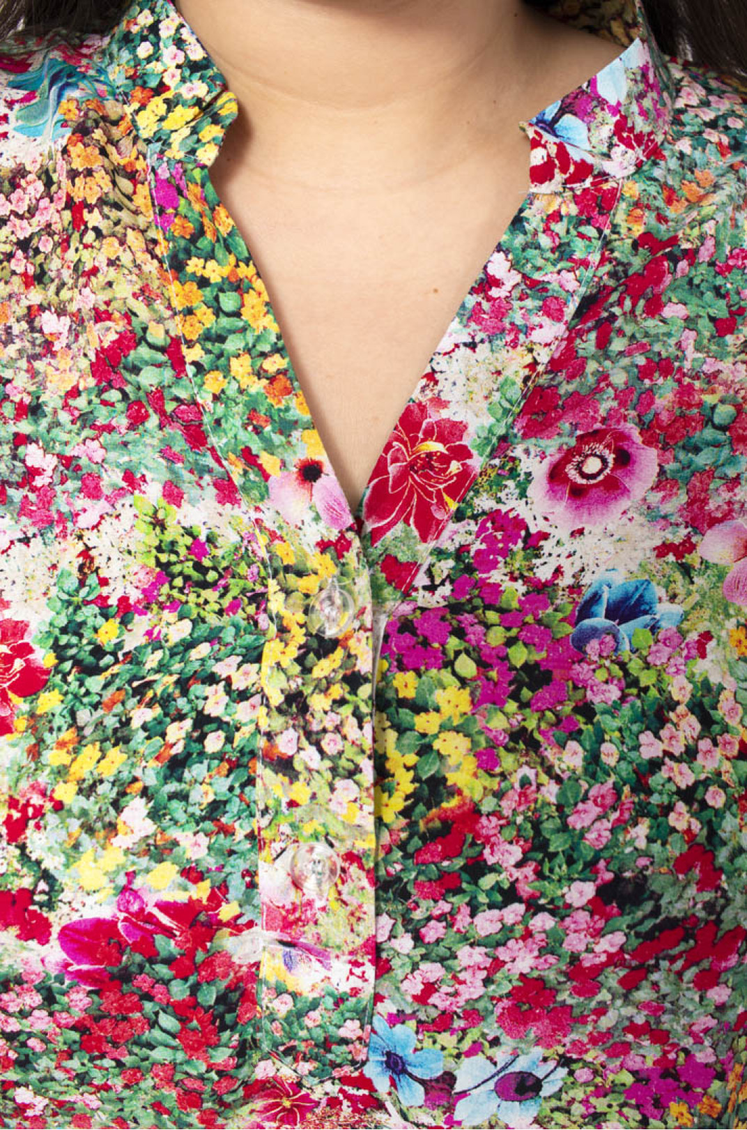Блуза штапель в цветной принт супер батал