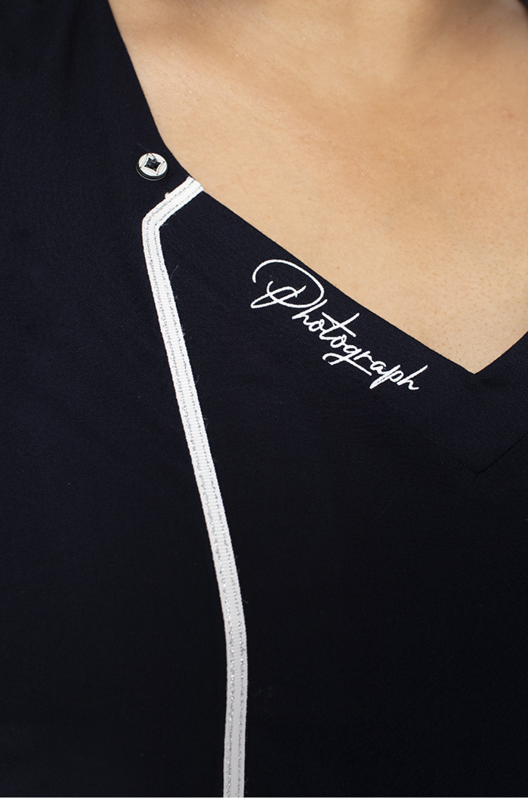 Блуза оригинального дизайна с надписями супер батал