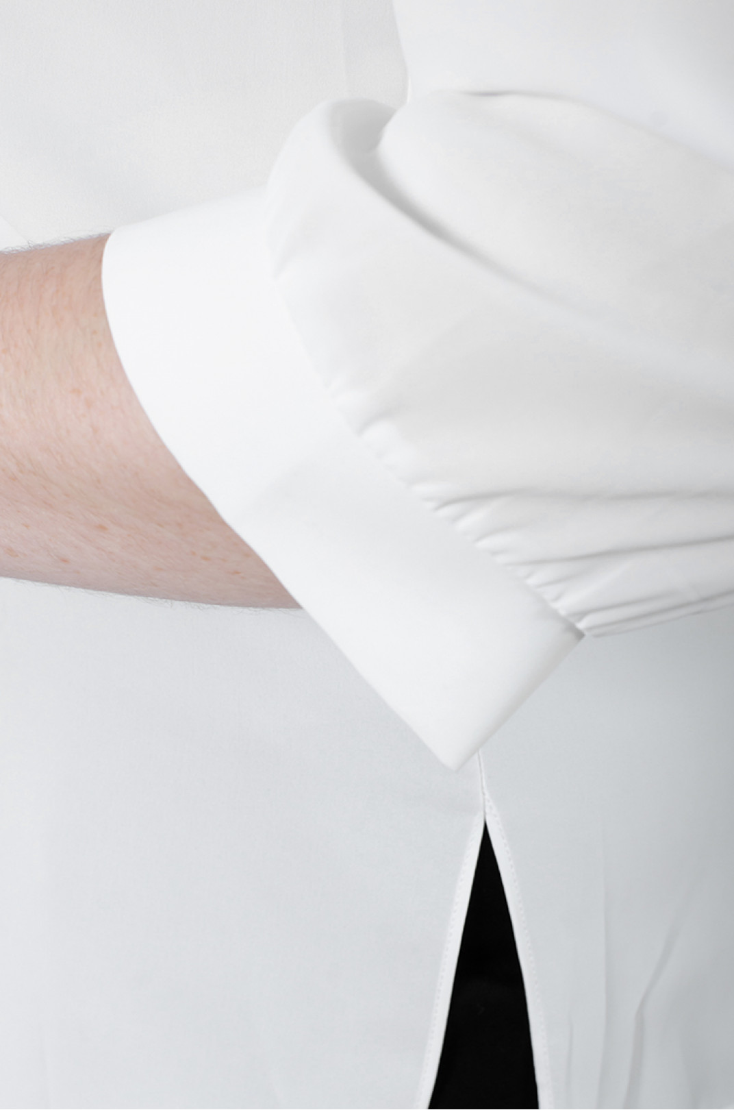 Нежная белая блуза софт батал