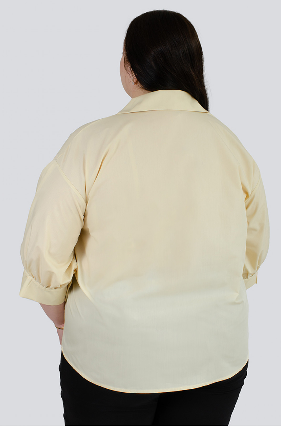 Блуза котонова з декором великих розмірів