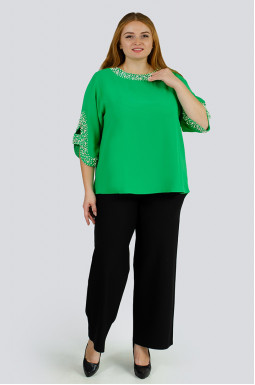 Блуза з перлинами великих розмірів