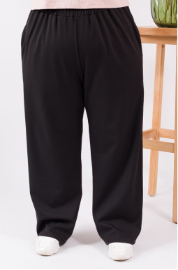 Стильные широкие брюки с карманами супер батал