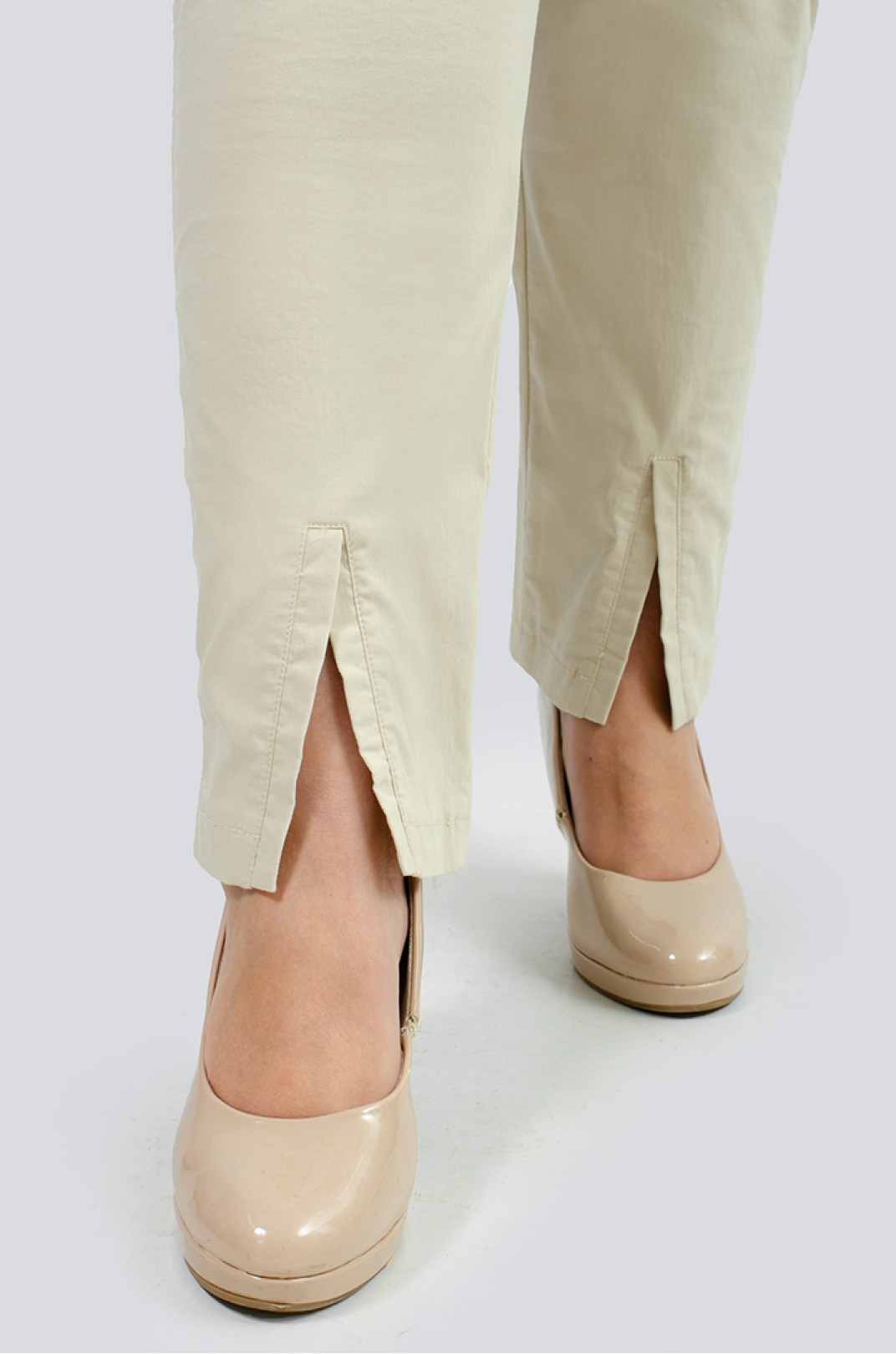 Коттоновые брюки с разрезами супер батал
