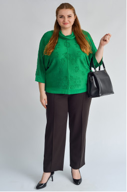 Брюки классические в оттенке темный шоколад со стрелками больших размеров