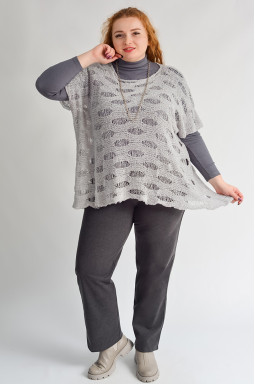 Брюки из мягкой кашемировой ткани больших размеров