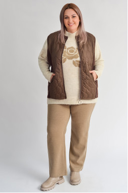 Кашемірові брюки класичного крою з боковими кишенями великих розмірів