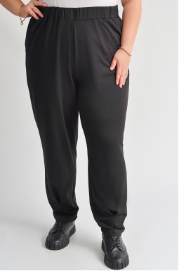 Чорні брюки банани з боковими кишенями великих розмірів