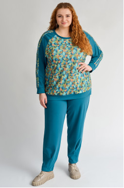 Брюки бананы с боковыми карманами и эластичным поясом больших размеров