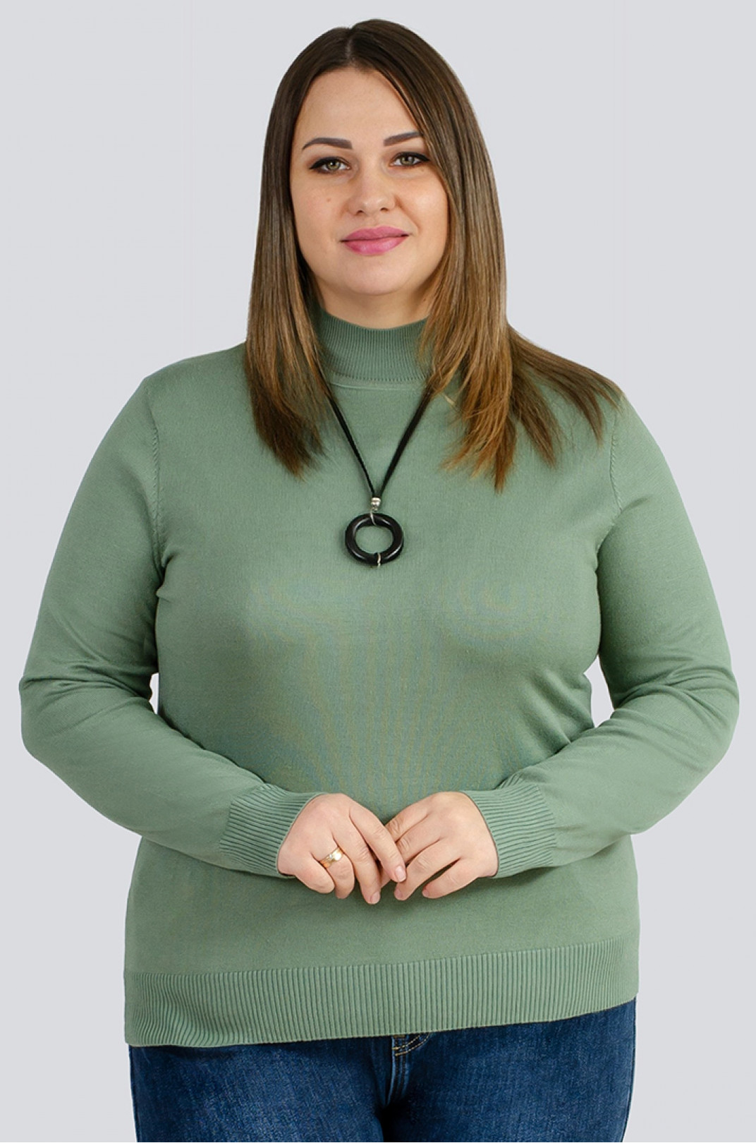 Гольф однотонний великих розмірів