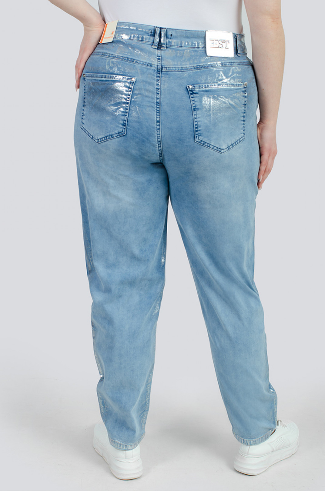 Трендові джинси зі сріблом великих розмірів
