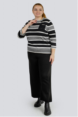 Джемпер в смужку великих розмірів