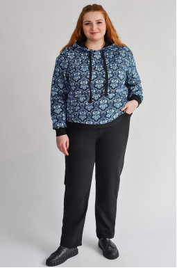 Джинси завужені в чорному кольорі зі шнурком великих розмірів