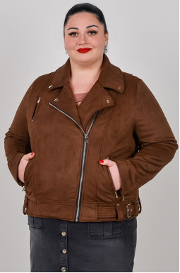 Косуха из экозамши с декоративными ремешками больших размеров