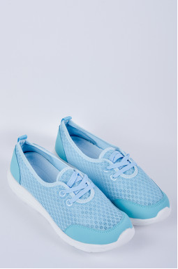 Кроссовки на шнурках с комбинированным верхом больших размеров