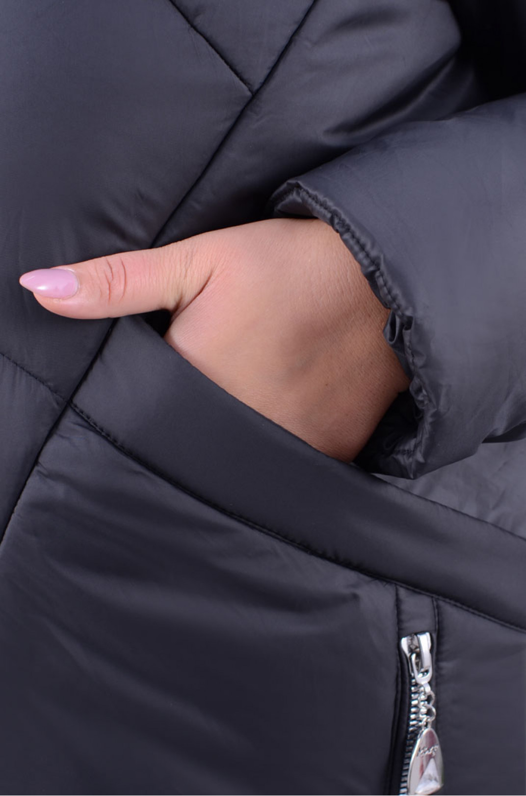 Куртка зимняя удлиненная однотонная супер батал