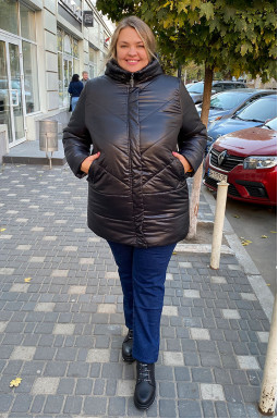 Зимняя удлиненная куртка супер батал
