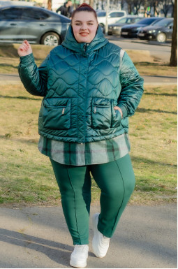 Куртка плащівка та байка + жилет великих розмірів