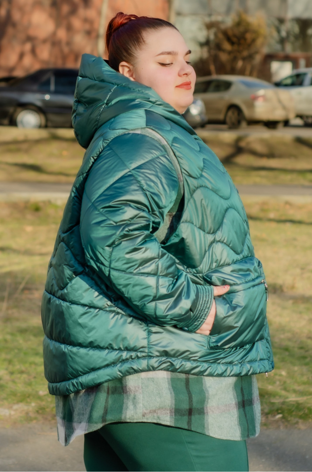 Куртка плащівка та байка + жилет великих розмірів