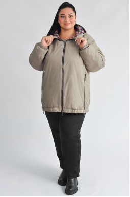 Куртка двостороння з декоративними блискавками великих розмірів