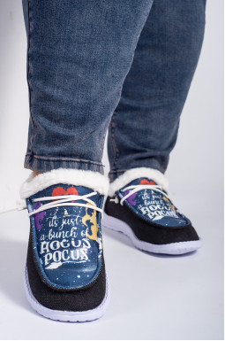 Текстильні мокасини з принтом "Фокус-Покус" великих розмірів