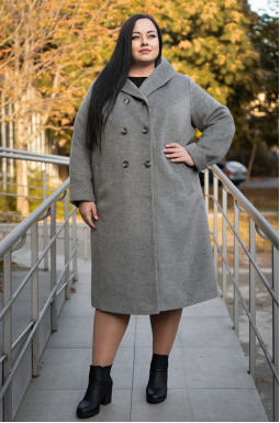 Пальто кашемир с поясом супер батал