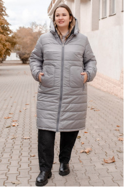 Пальто двухстороннее теплое больших размеров