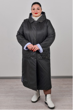 Пальто с декоративными элементами больших размеров