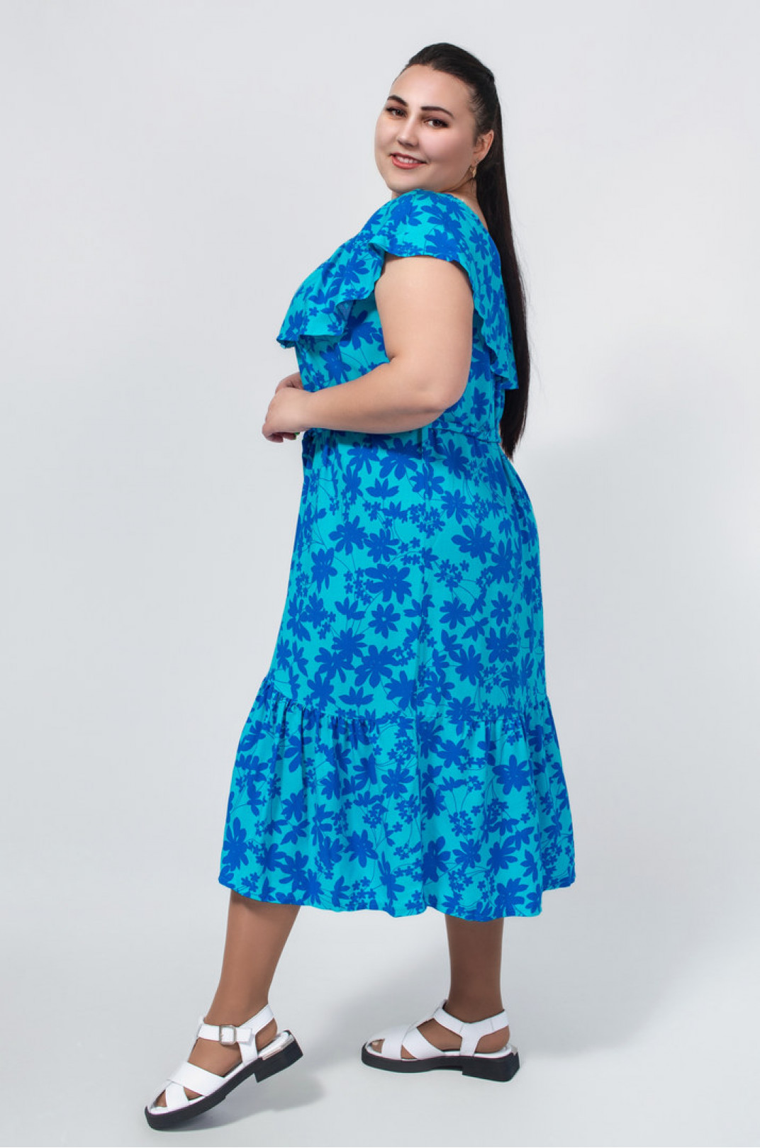 Сарафан-платье с поясом супер батал