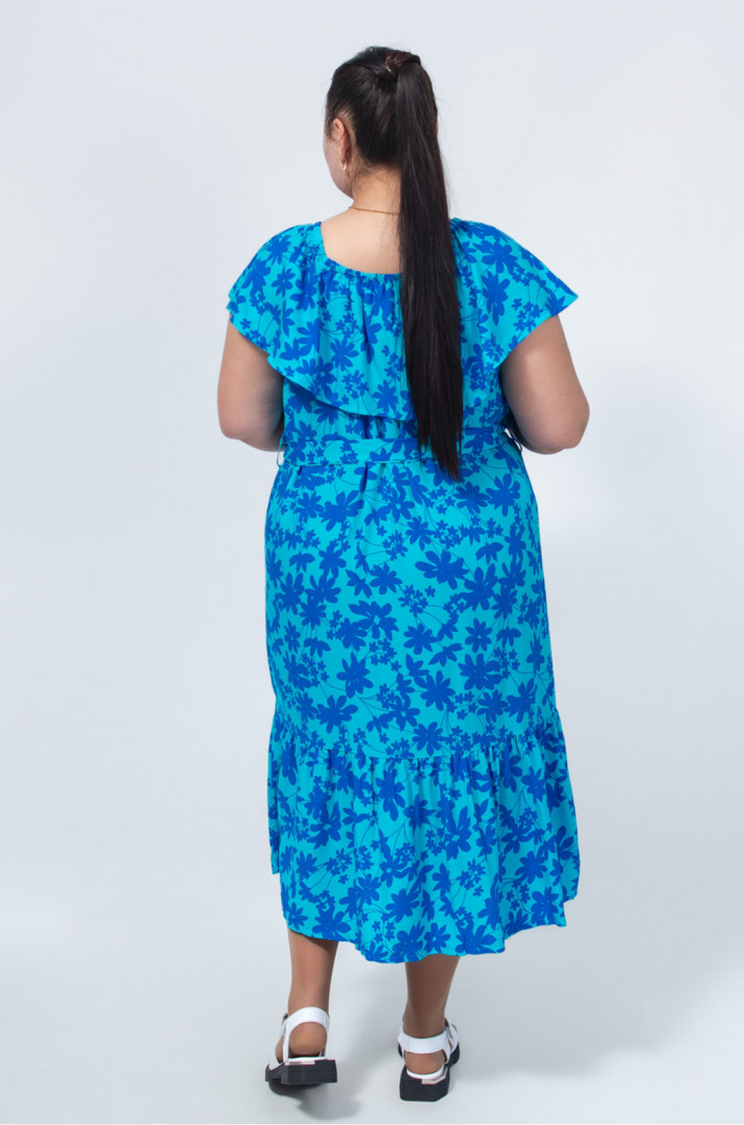 Сарафан-платье с поясом супер батал
